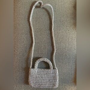 Handcrafted Gray Crochet Bag